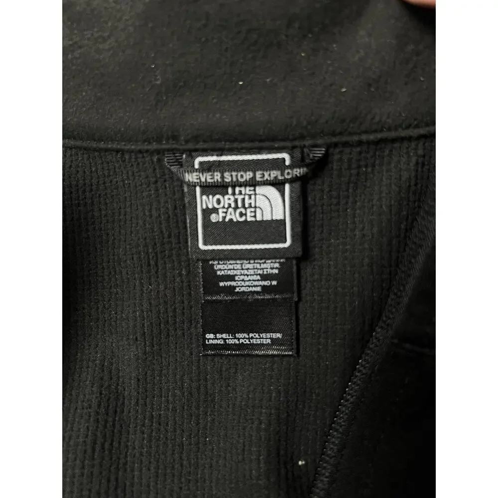 The North Face Vest Mens L Black Canyonwall Windbreaker Full Zip Zipped Pockets